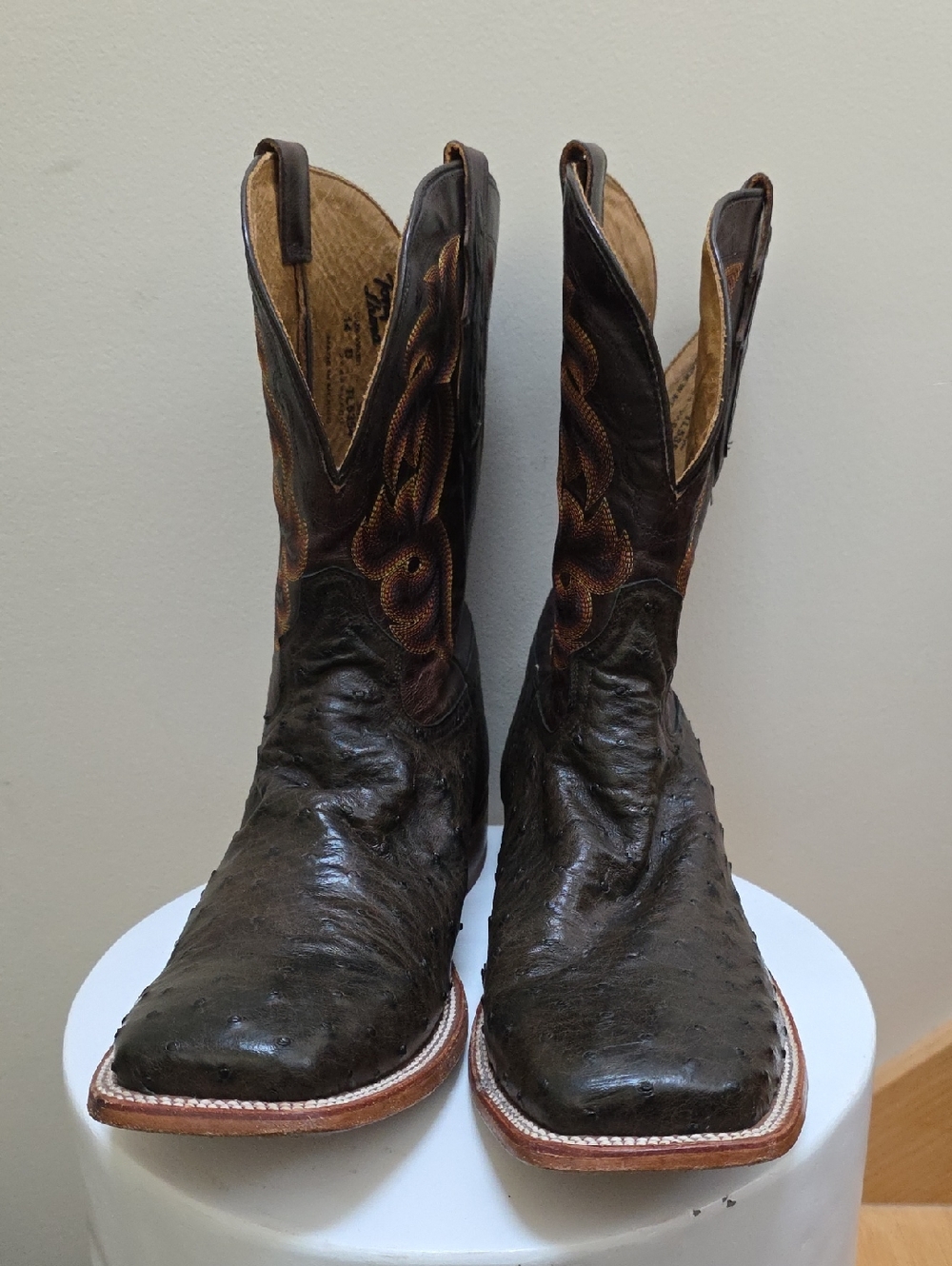 Tony Lama Men's Moore Umber Full-Quill Ostrich Western Boot Size 14 D - Picture 4 of 11